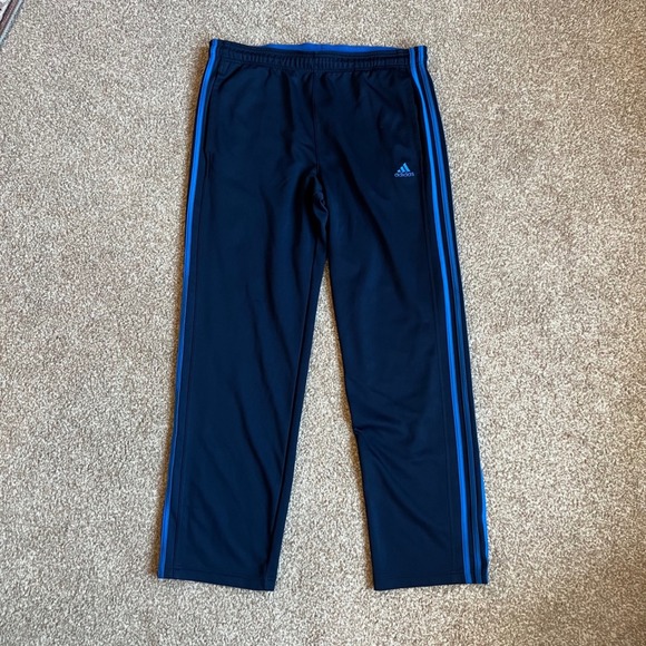 adidas Other - Adidas Mens Navy Blue Track Pants Three Stripe Athletic Trousers Large